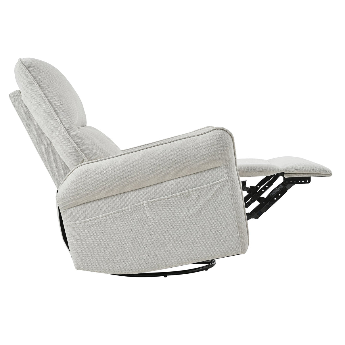 360° Swivel Rocker Recliner Chair, Swivel Nursery Rocking Chair w/Pull Ring, Glider Chair, Modern Rocking Swivel Recliner Chair