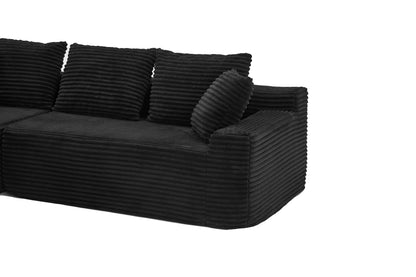 95" Sectional Couches for Living Room Cloud Couch Sofa with L-Shape Upholstered Boneless Couchs Modern Modular Sectional Couch with Chaise