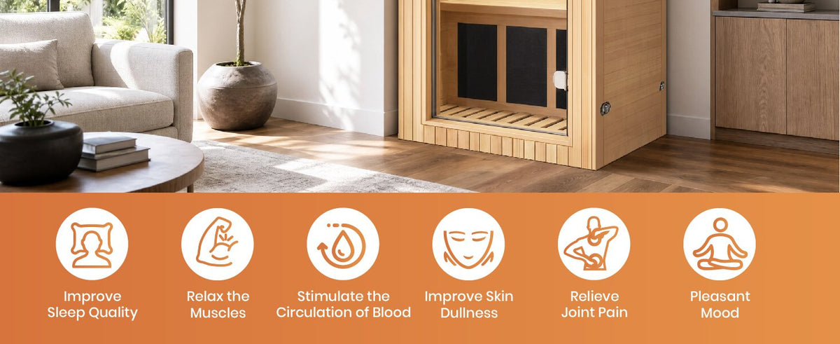 1020W Canadian Hemlock Single Mini Far Infrared Sauna Room