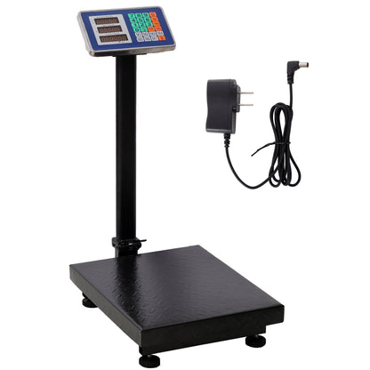 660lbs Weight Computing Digital Scale Floor Platform Scale, 0.1 lbs Accuracy Computing Floor Scale with LB/KG, Tare, Price Calculator