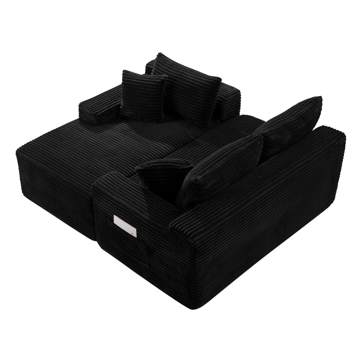 94.5" Cloud Modular Sectional Sofa Couch with L-Shape Chaise, Modern Minimalist Upholstered Couches, Deep Seat Corner Couch – Model W5515P479893