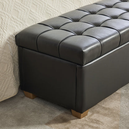 60.2'' Wide Chenille Upholstered Storage End of Bed Bench, Tufted Flip-Top Accent Window Bench Footrest Stool Ottoman with Legs for Living Room, Bedroom, Entryway, Dining Room, Dorm, Corner, Gray
