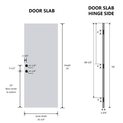 36 x 80 Textured Finished FRP Door, Double-sided Frosted Glass Modern Style for Home's Front Door,Right Hand Inswing Black Fiber Reinforced Panel Door With Metal Strip