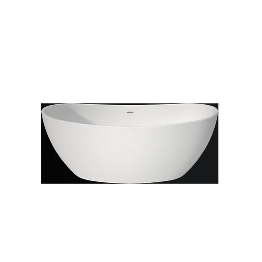 Acrylic Free Standing Tubs 60'-Luxury Spacious, Modern Deep Soaking Bath-tubs, White
