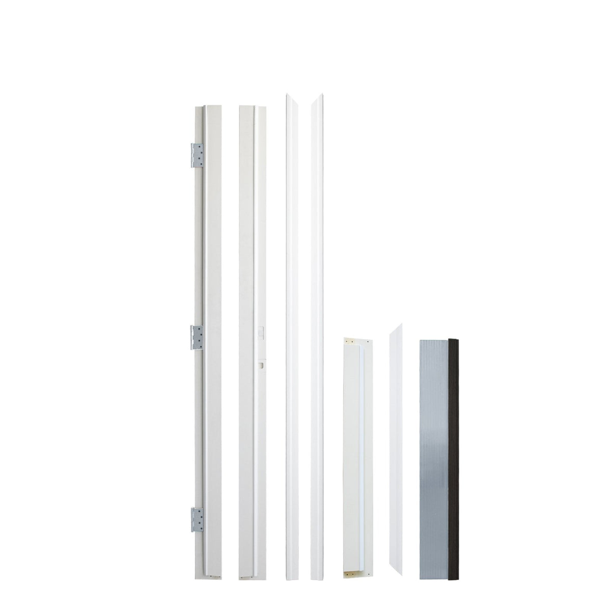 36 x 80 Inch FRP Entry Door with Frosted Glass - Contemporary Style for Home's Front Entrance, Right Hand Inswing, Black Finished Fiber Reinforced Panel Door