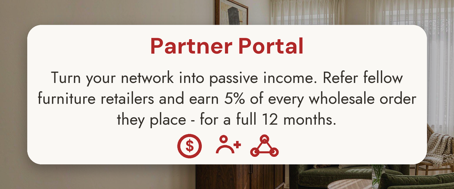 Partner Portal — earn 5% of every wholesale order your referrals place